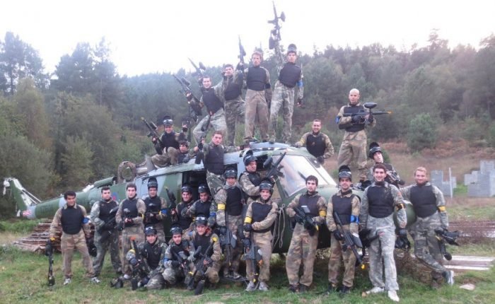 helicóptero paintball